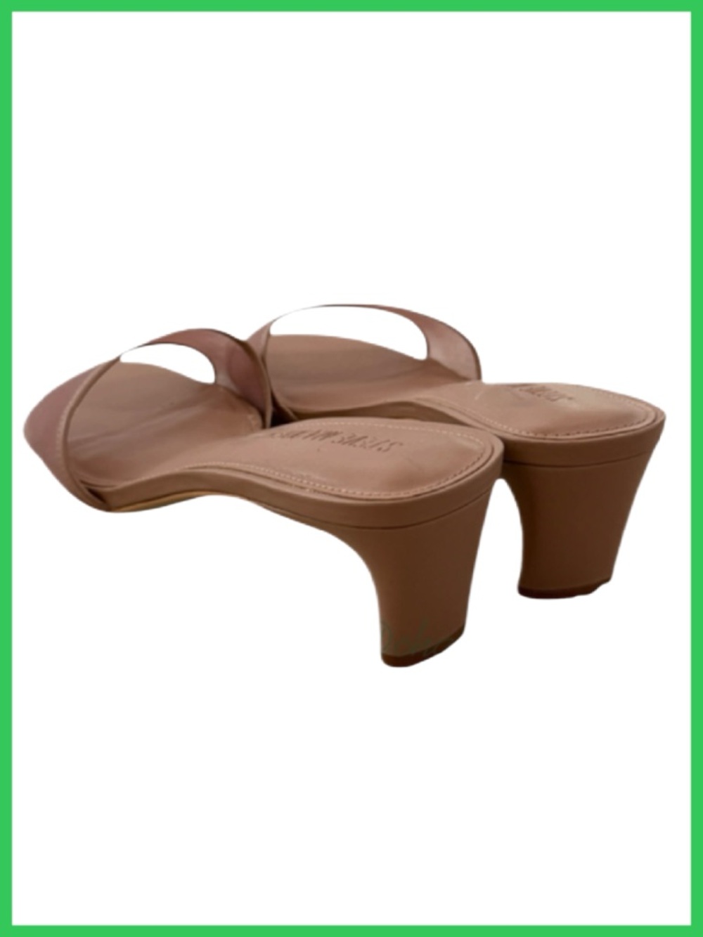 Steve Madden Nude Tan Slingback Kitten Heel Sandals - Picture 5 of 7